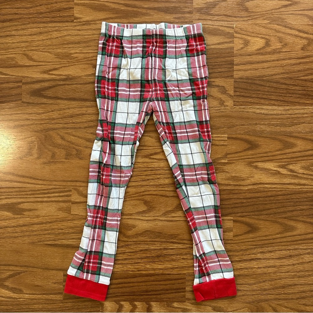 2pc Carter’s Size 7 7A Long Sleeve Cotton Christmas Holiday Plaid Pajamas EUC! - Picture 5 of 7
